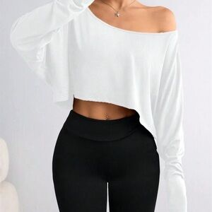 White Off-Shoulder Women's Top